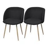 Betti Upholstered Chair, Set of 2 - Black
