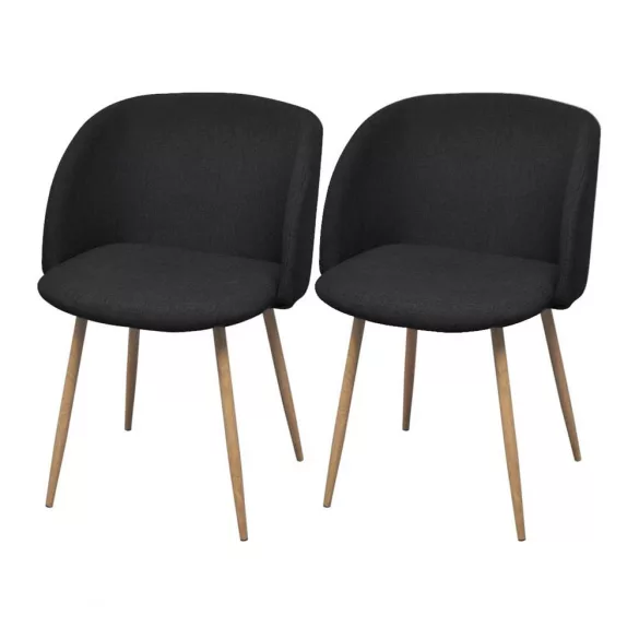 Betti Upholstered Chair, Set of 2 - Black