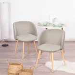 Betti Upholstered Chair, Set of 2 - Beige