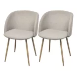 Betti Upholstered Chair, Set of 2 - Beige