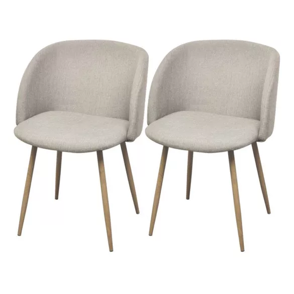 Betti Upholstered Chair, Set of 2 - Beige