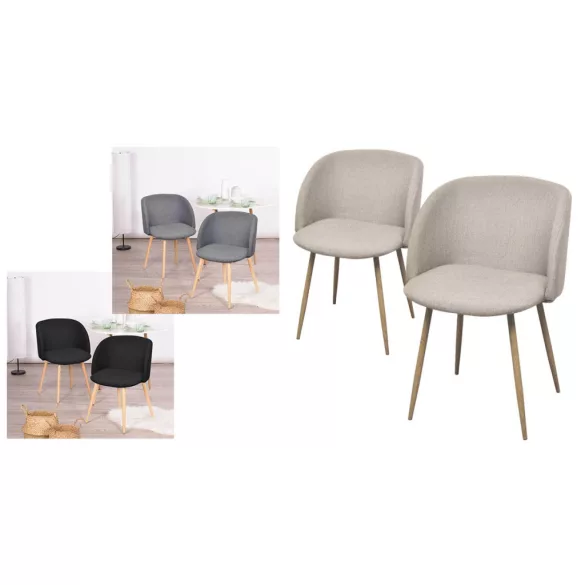 Betti Upholstered Chair, Set of 2 - Beige