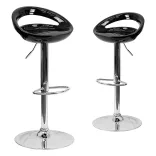 Kitti Bar Stools Set of 2, Available in Multiple Colors - Black