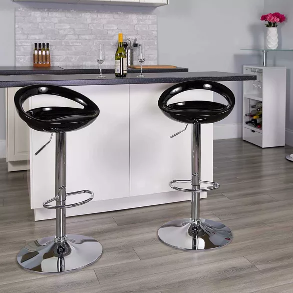 Kitti Bar Stools Set of 2, Available in Multiple Colors - Black
