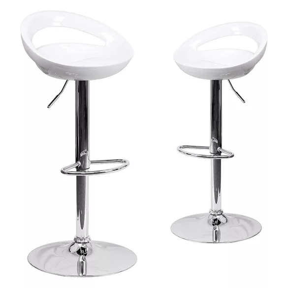 Kitti Bar Stools Set of 2, Multiple Colors - White