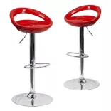 Kitti Bar Stool Set of 2, Available in Multiple Colors - Burgundy