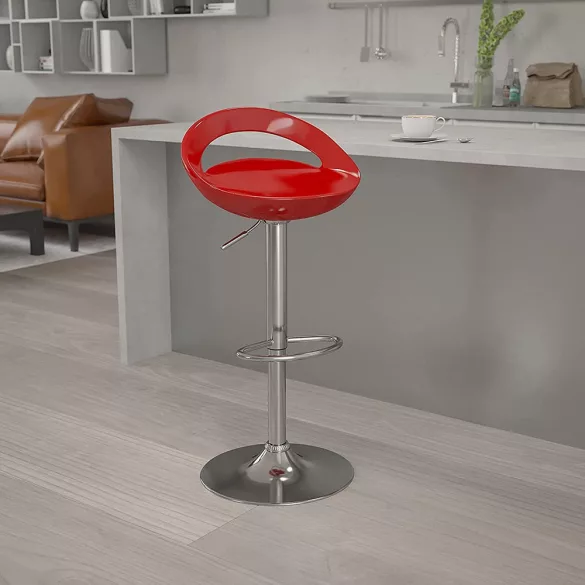 Kitti Bar Stool Set of 2, Available in Multiple Colors - Burgundy