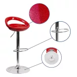 Kitti Bar Stool Set of 2, Available in Multiple Colors - Burgundy