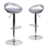 Kitti Bar Stools Set of 2, Multiple Colors - Silver