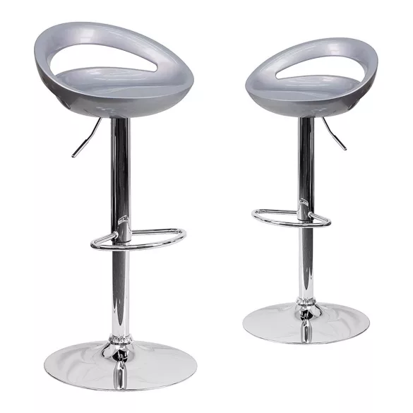 Kitti Bar Stools Set of 2, Multiple Colors - Silver