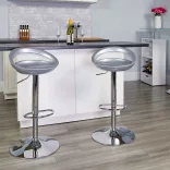 Kitti Bar Stools Set of 2, Multiple Colors - Silver