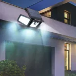 3 panel rotating solar lamp