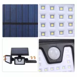 3 panel rotating solar lamp