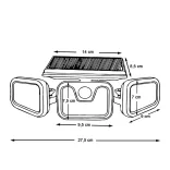 3 panel rotating solar lamp