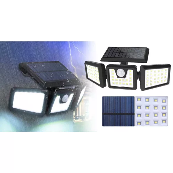 3 panel rotating solar lamp