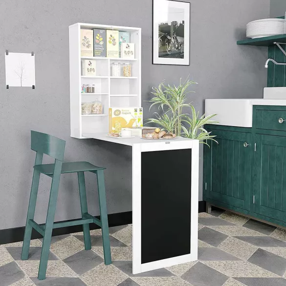 Foldable Desk in Multiple Colors - White