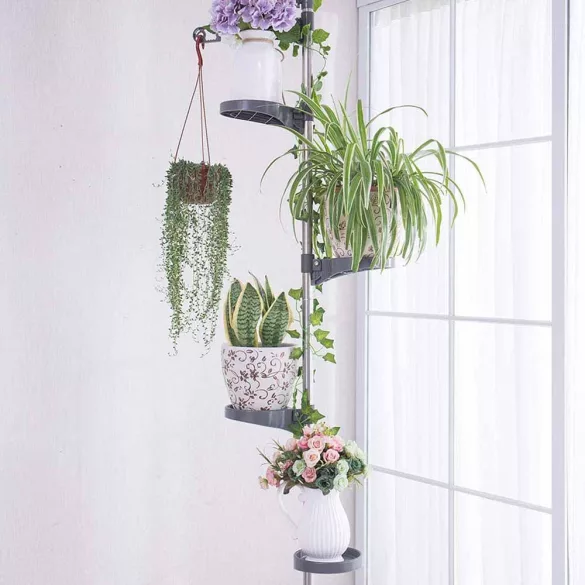 Telescopic Plant Stand, Grey