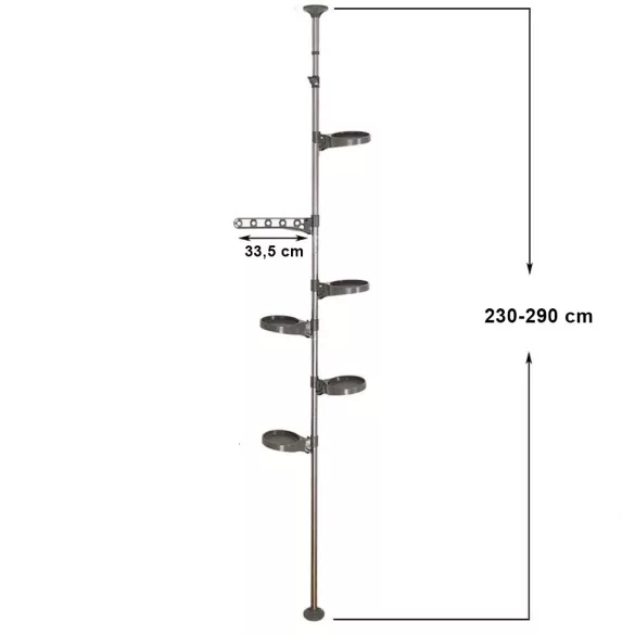 Telescopic Plant Stand, Grey
