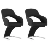 Emma dining chair set of 2, 2 colors - black