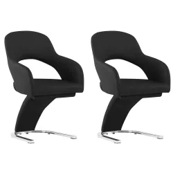 Emma dining chair set of 2, 2 colors - black