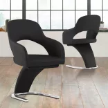Emma dining chair set of 2, 2 colors - black
