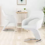 Emma Dining Chair Set of 2, 2 Colors - White