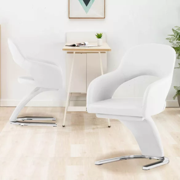 Emma Dining Chair Set of 2, 2 Colors - White