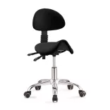 Backrest Swivel Chair in 2 Colors - Black