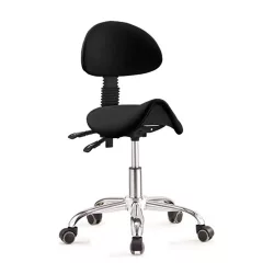 Backrest Swivel Chair in 2 Colors - Black