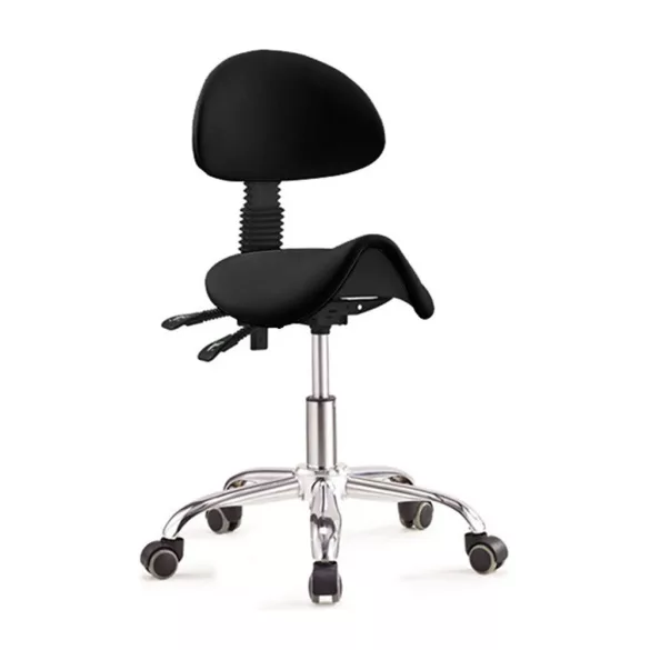 Backrest Swivel Chair in 2 Colors - Black