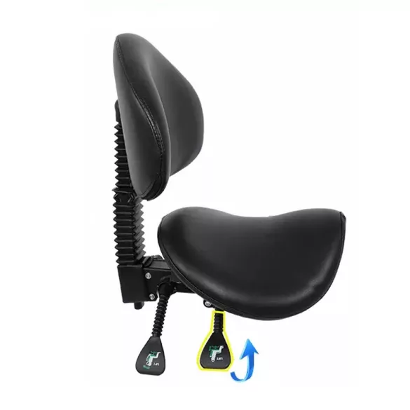 Backrest Swivel Chair in 2 Colors - Black