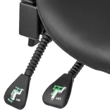 Backrest Swivel Chair in 2 Colors - Black