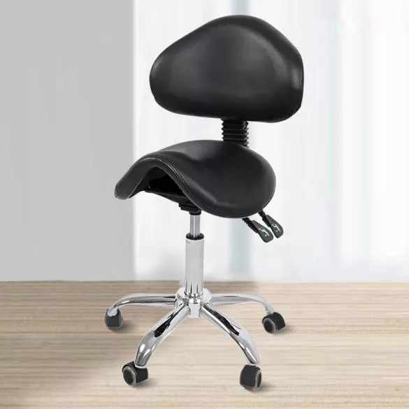 Backrest Swivel Chair in 2 Colors - Black