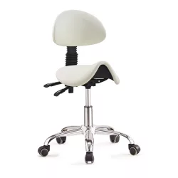Backrest Swivel Chair in 2 Colors - White