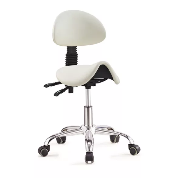 Backrest Swivel Chair in 2 Colors - White