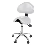 Backrest Swivel Chair in 2 Colors - White
