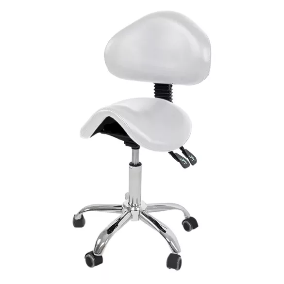 Backrest Swivel Chair in 2 Colors - White