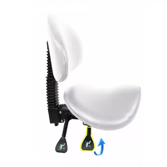 Backrest Swivel Chair in 2 Colors - White