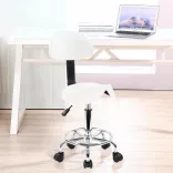 Backrest Swivel Chair in 2 Colors - White