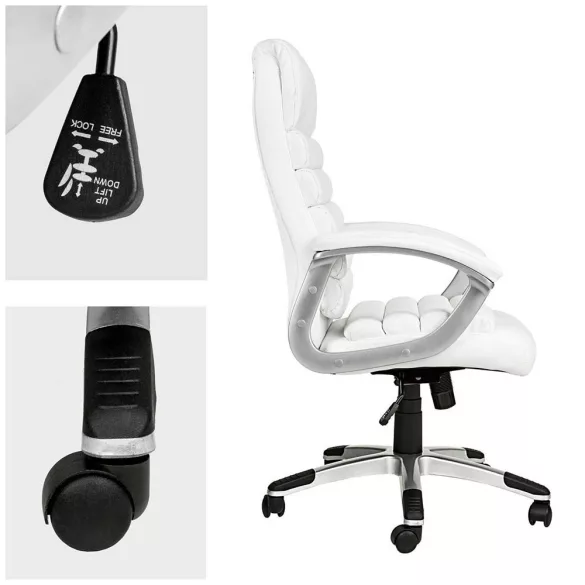 Premium Executive Office Chair, 2 Colors - White