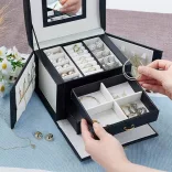 Jewelry Organizer Bag, Multiple Colors - Black
