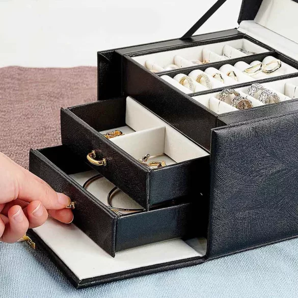 Jewelry Organizer Bag, Multiple Colors - Black