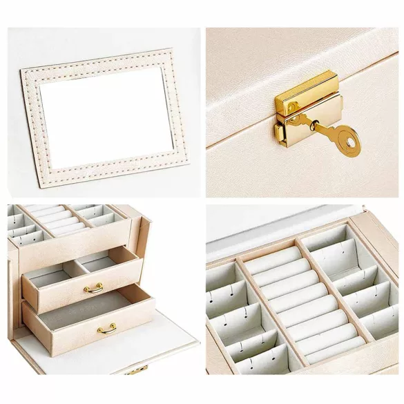 Jewelry Organizer Bag, Available in Multiple Colors - Champagne Color