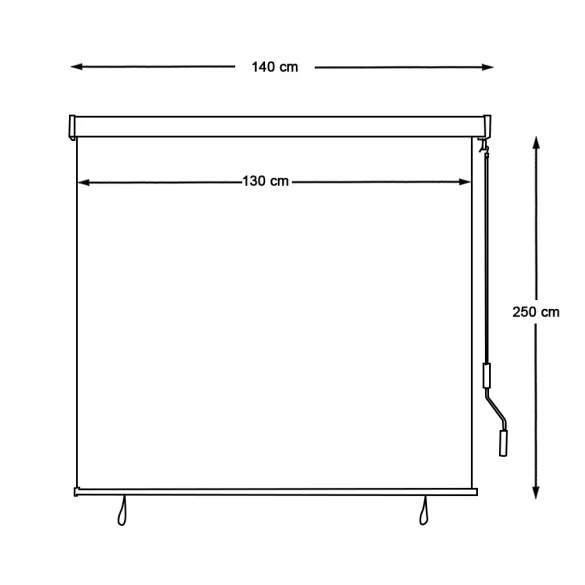 Vertical Sunshade, 1.3*2.5m, Grey