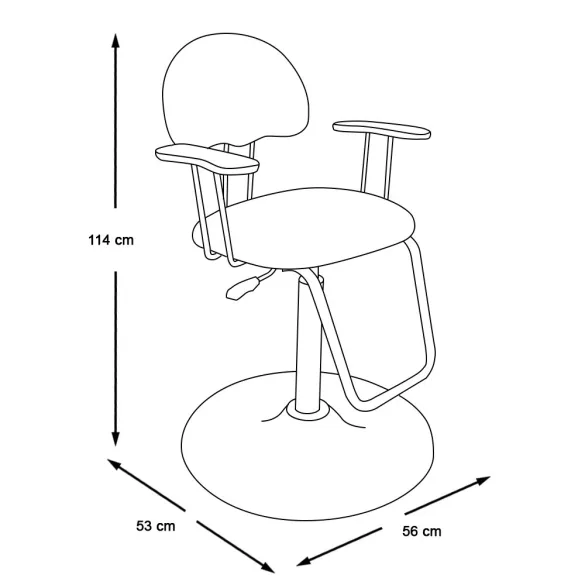 Children's Hairdressing Chair, Black