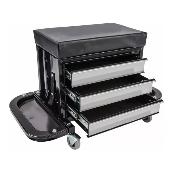 Rolling Mechanic Stool with Drawer