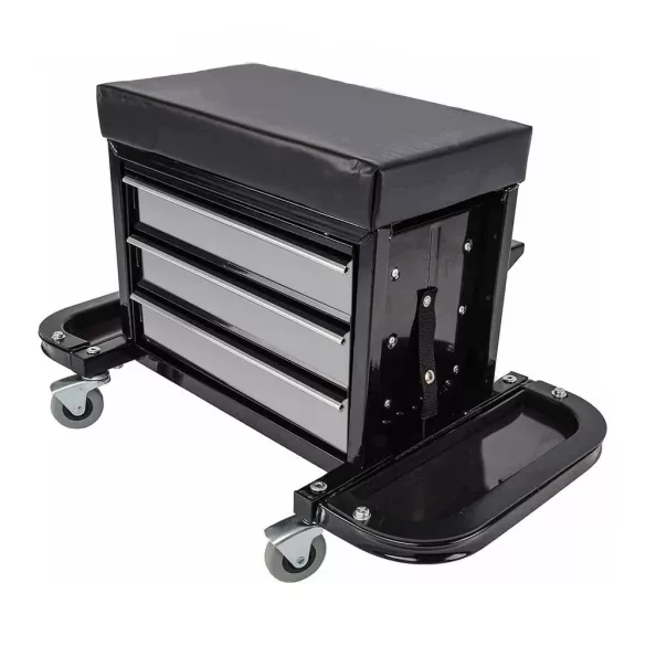 Rolling Mechanic Stool with Drawer