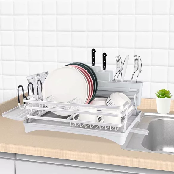 Dish Drainer with Drip Tray