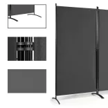 Mobile Room Divider 260x180cm, Grey