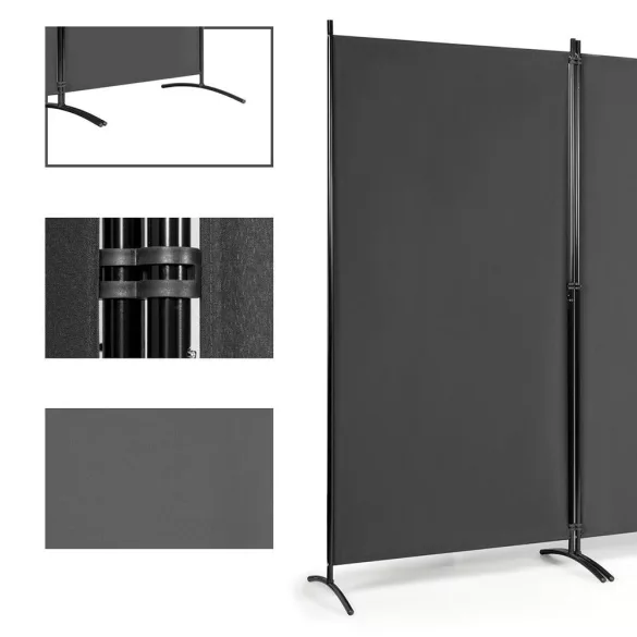 Mobile Room Divider 260x180cm, Grey